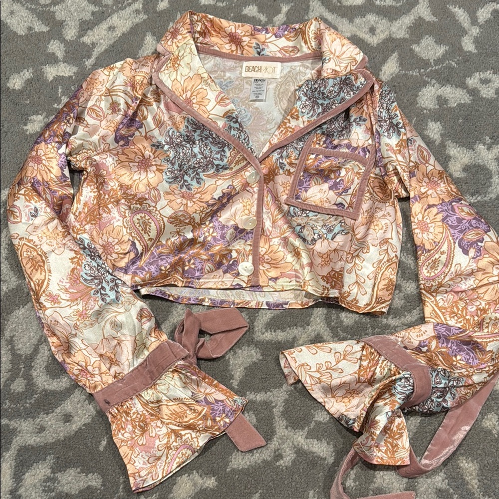 Beach Riot  Satin Crop